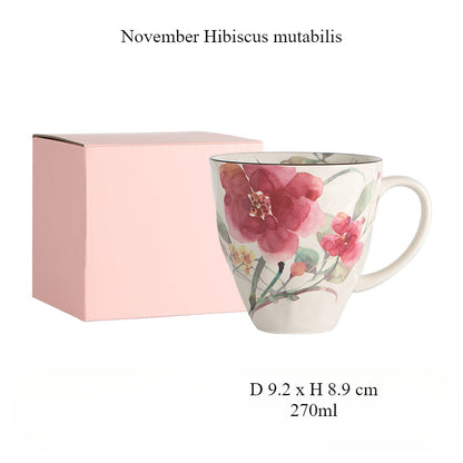 [Made In Japan] Gohobi Japanese Flowers Mug Coffee Cup