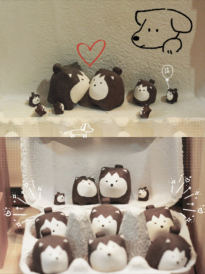 Gohobi x Little Diary Handmade Ceramic Husky Dog