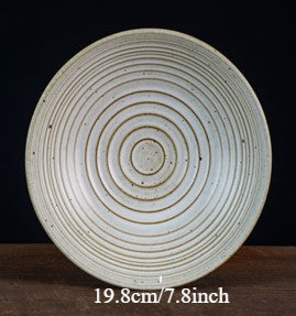 Gohobi Handmade Japanese Style Stoneware Pasta Bowl Plate