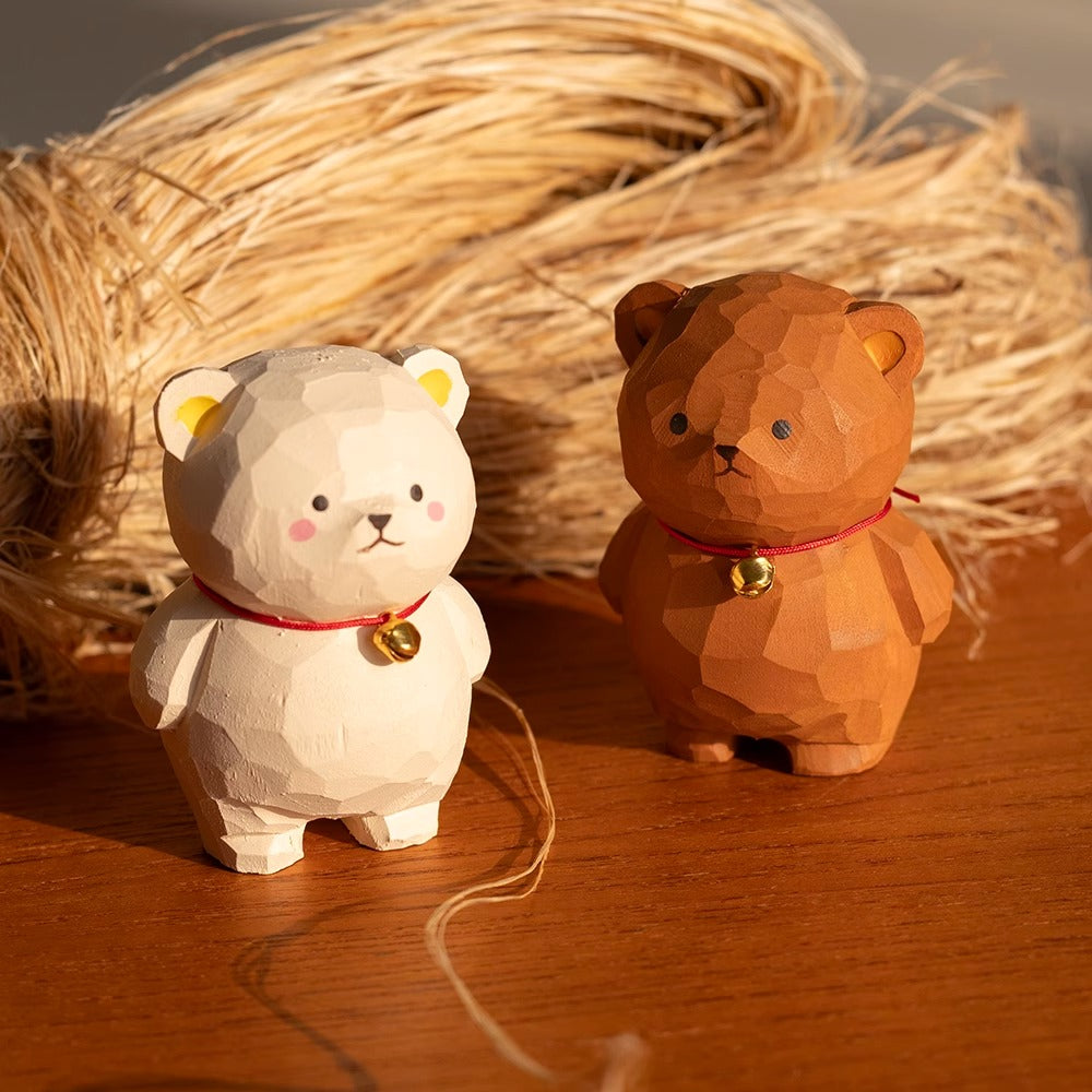 Gohobi Handcrafted Wooden Bear Ornament