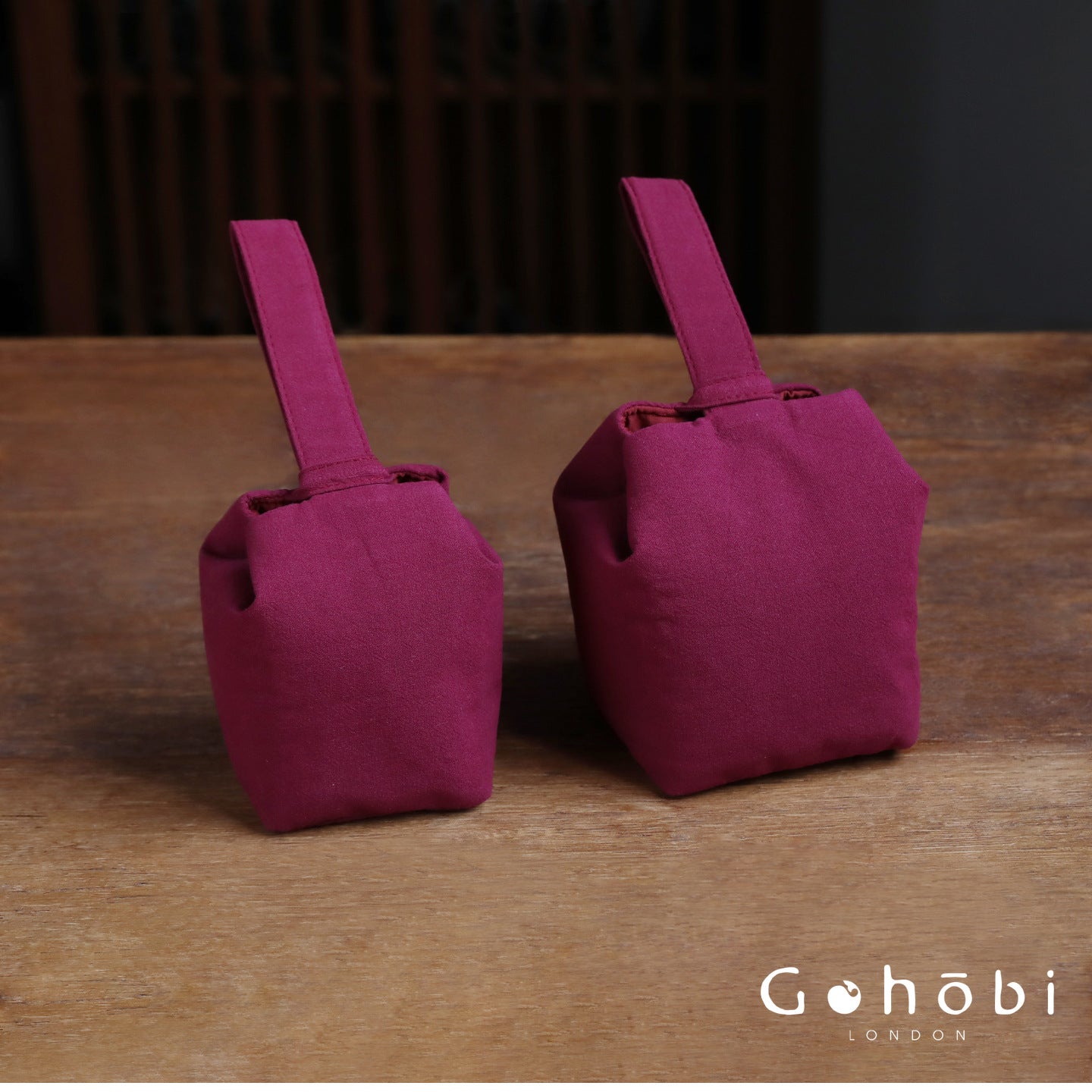 Gohobi Classic Travel Teaware Bag – Plain Cotton Tea Set Storage & Outdoor Carry Case