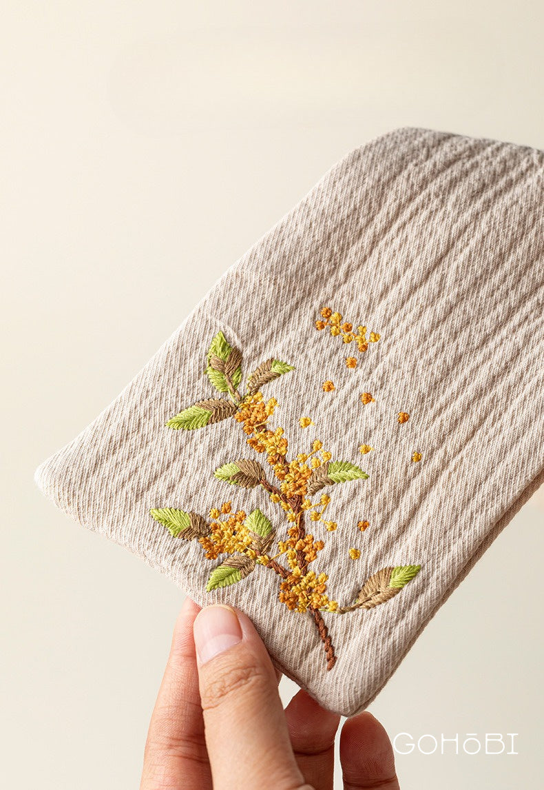 Embroidered tea towel household fabric tea party small square towel tea table towel rag new Chinese absorbent pot towel tea cloth