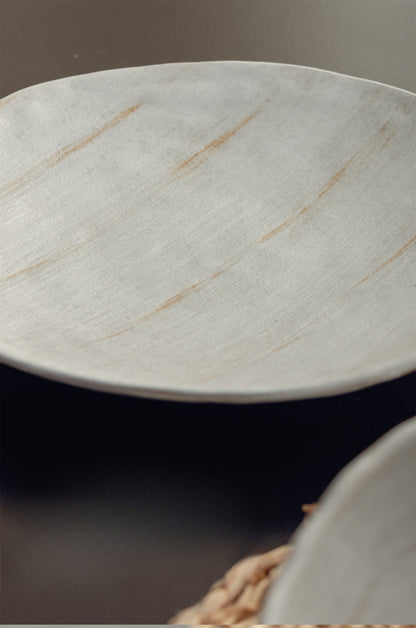 Gohobi Dill-Painted Firewood-Fired Flat Plate