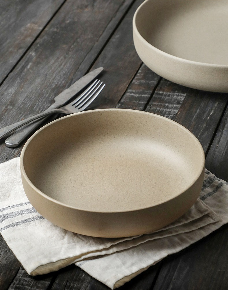 Gohobi Japanese Vintage Ceramic Deep Plate