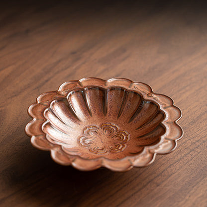 Gohobi, petite assiette de fruits glacés japonais traditionnels - Chrysanthème 001