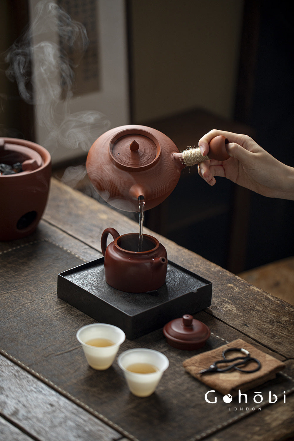 Gohobi Chaoshan Sand Pot Tea Set – Household Carbon Stove & Japanese Side Handle Teapot