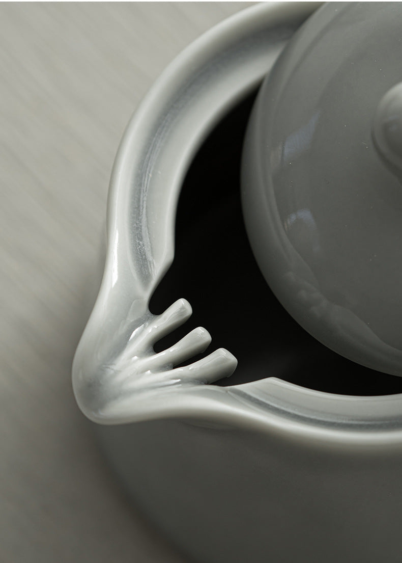 Gohobi Japanese Style Ice Grey Teapot 001