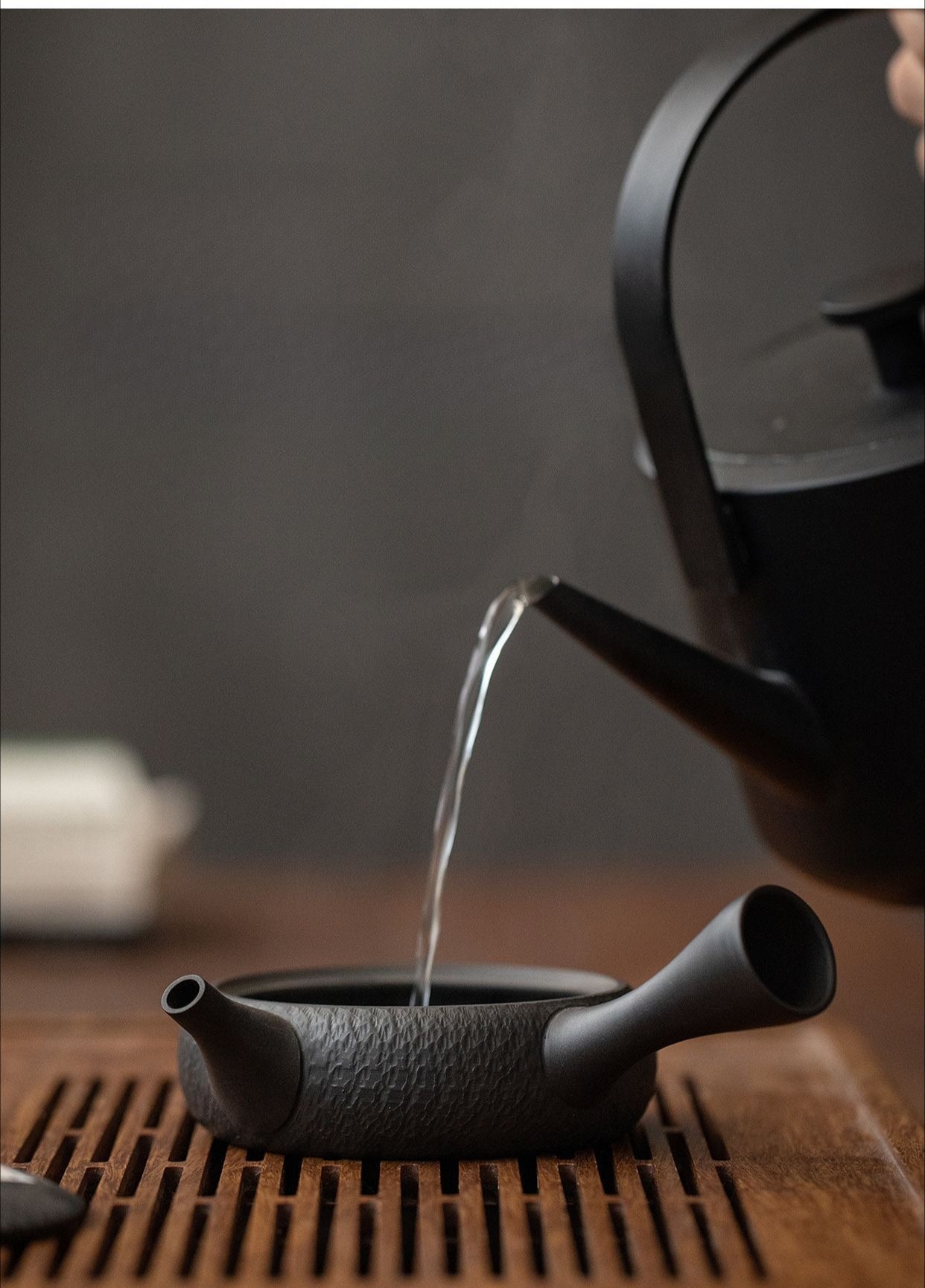 Gohobi Japanese Tokoraki Jade Glaze Side Handle Teapot – Retro Handmade Kyusu Tea Pot Coarse Pottery |Made in Japan