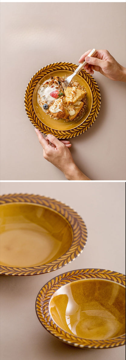 [Made in Japan] Gohobi Ceramic Rosemary Plate