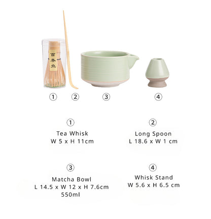 Gohobi Colourful Ceramic Bowel Matcha Set