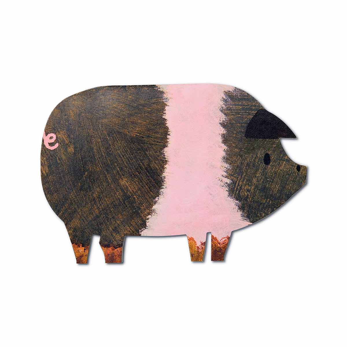 Mortlake Papers Striped Pig Birthday | Father’s Day Card | Kid Birthday Card [Made in the UK]