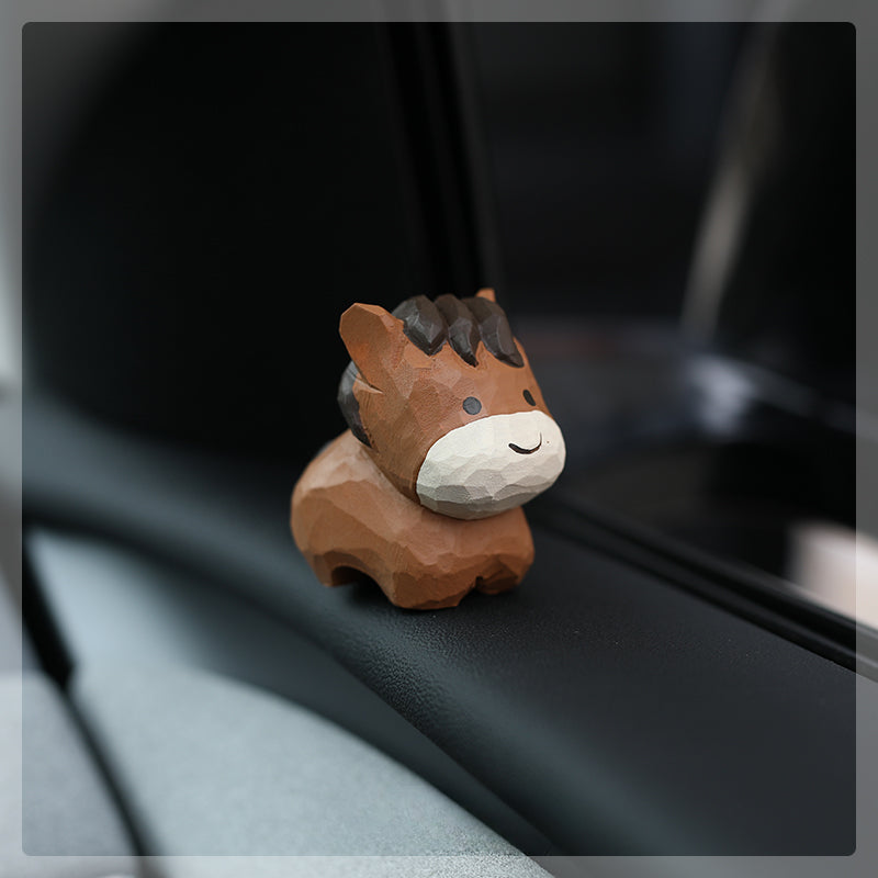 Gohobi Handcrafted Wooden Pony Horse Ornament