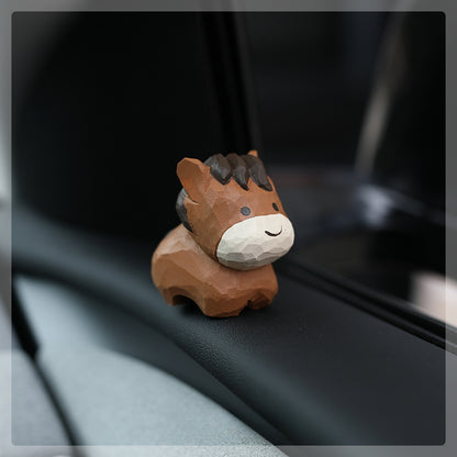 Gohobi Handcrafted Wooden Pony Horse Ornament