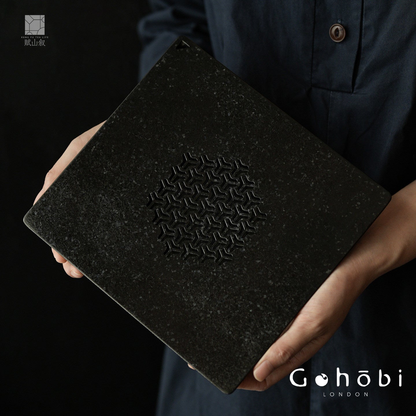 [賦山敘 x Gohobi] Gohobi Pure Titanium Tea Tray – Square Dry Brew Tea Table with Water Storage
