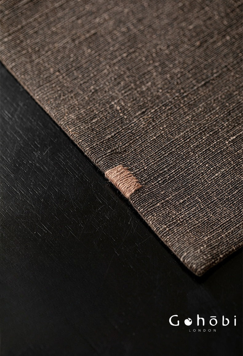 Gohobi Xiangyun Silk Tea Table Mat – Handmade Double-Sided Silk Tea Runner Zen Style