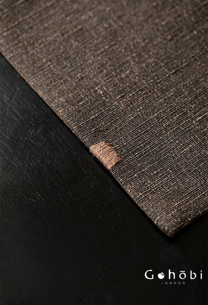 Gohobi Xiangyun Silk Tea Table Mat – Handmade Double-Sided Silk Tea Runner Zen Style