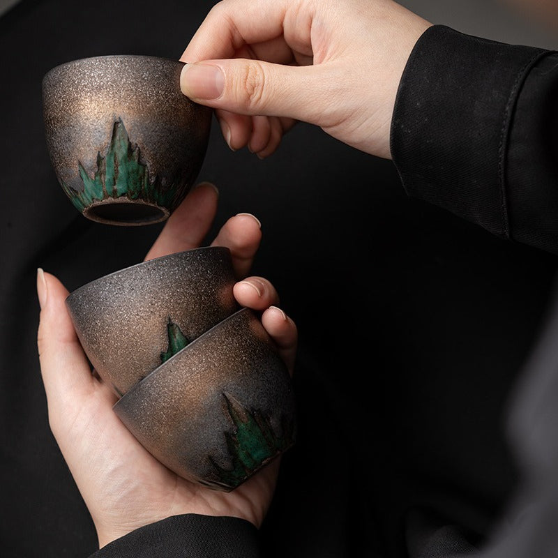 Gohobi Vintage Gilded Ceramic Tea Cup