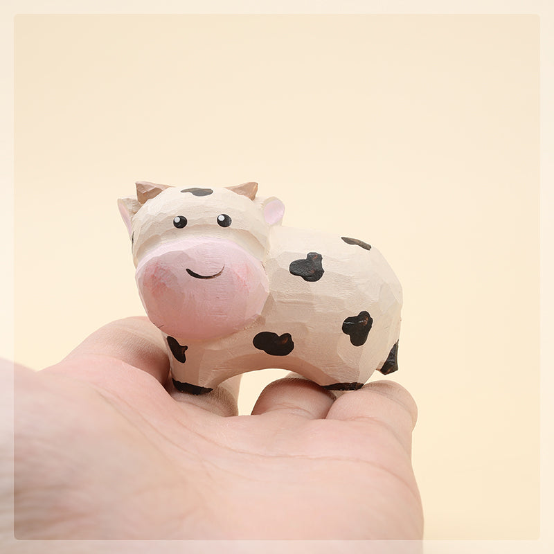 Gohobi Handcrafted Wooden Cow Ornamen