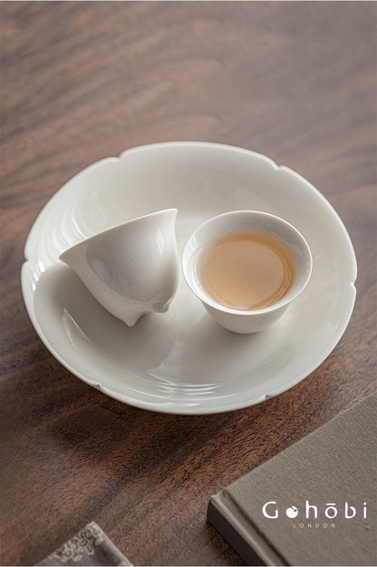 Gohobi Wood Ash Glaze Three-Legged Teacup – Handmade Song Style Gongfu Master Cup