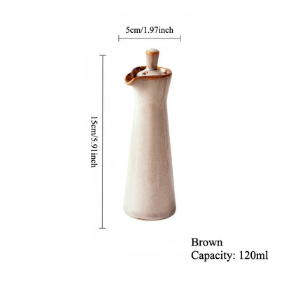 Gohobi Japanese Kiln-Change Ceramic Condiment Bottle