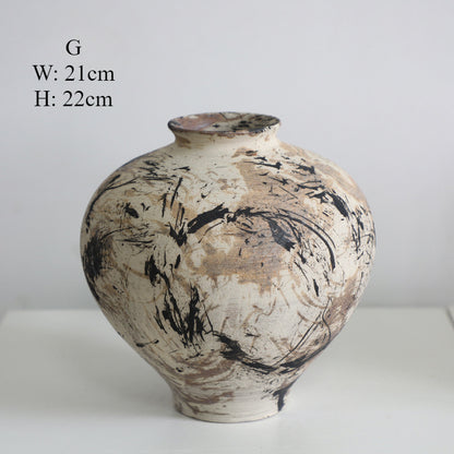 Gohobi Original Oil Painting Designer Ceramic Vase