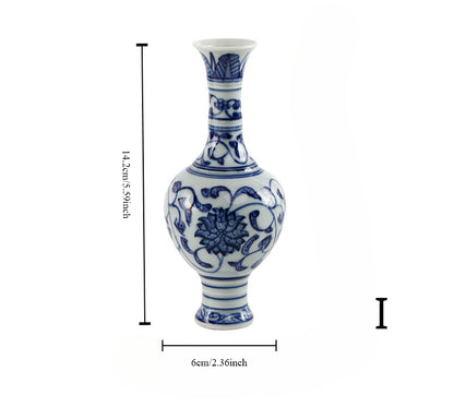 Gohobi Hand-painted Blue and White Porcelain Vase (Classic)