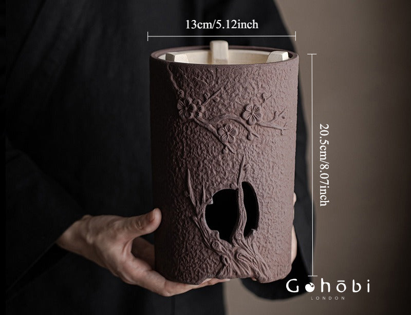 Gohobi Coarse Pottery Wind Stove Tea Set – Japanese Retro Charcoal-Style Kettle