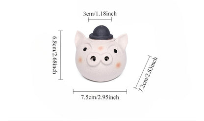 Gohobi Yixing Purple Clay Pig Head Teapot – Handmade Cute Pig Teapot