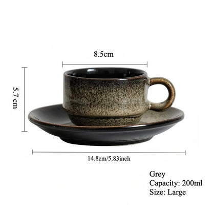 Gohobi Ceramic Coffee Cup and Saucer Set