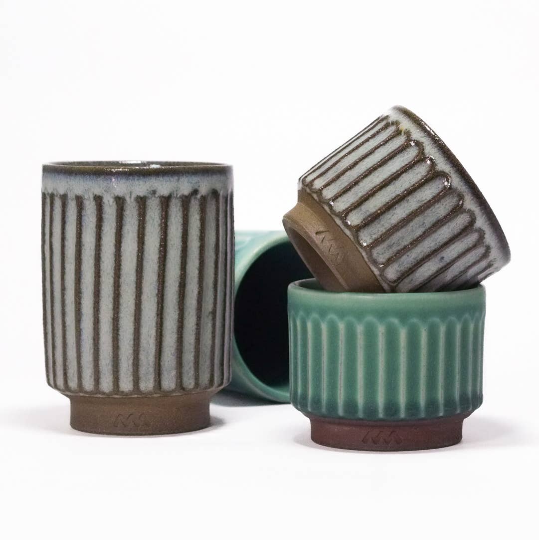 Asemi Co. Tea & Coffee Cups - Tanba - yaki Cup Turquoise [Made in Japan]