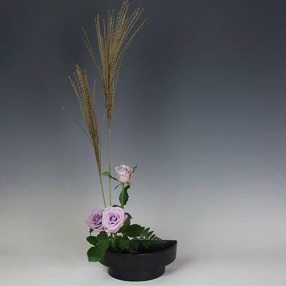 Gohobi Double-Layer Ikebana Ceramic Vase – Japanese Style Zen Flower Arrangement Vessel