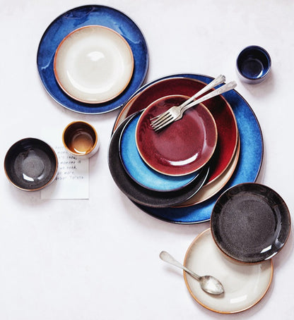 Gohobi Kiln-Change Ceramic Flat Dining Plate
