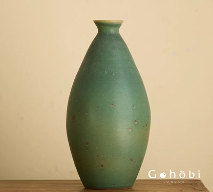 Gohobi Medieval Retro Ceramic Vase – Handmade Decorative Flower Vase for Home and Living Room