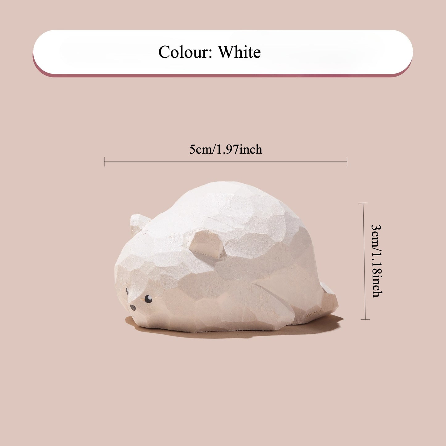 Gohobi Hand-Carved Little Bear Figurine