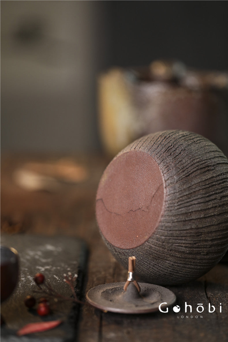 Gohobi Purple Sand Japanese-Style Teapot – Charcoal Stove Aesthetic Kung Fu Tea Brewer (600ml)