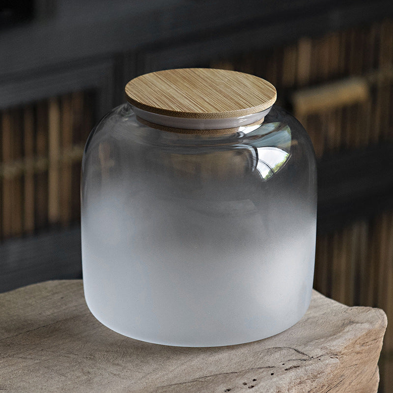 Gohobi Large Glass Grey Shade Tea Container