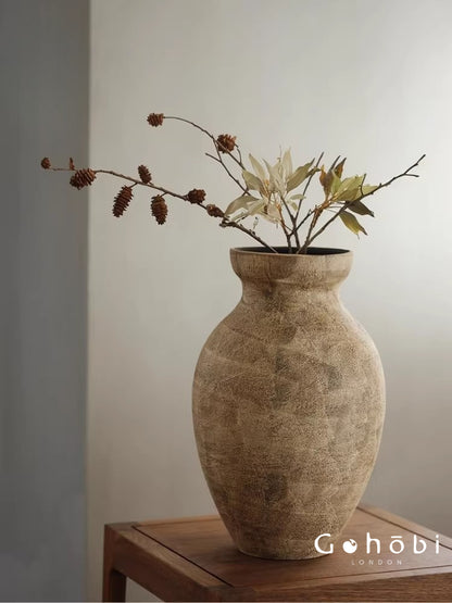 Gohobi Japanese-style Wabi Sabi Handmade Zen Large Vase 021