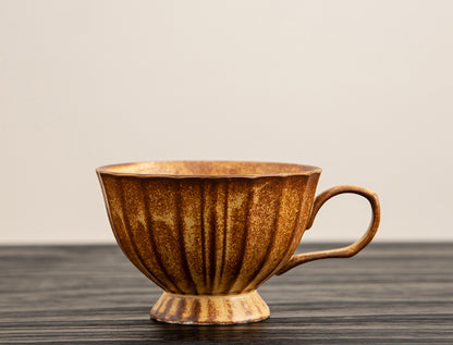 Gohobi Japanese Handmade Coffee Cup with Saucer 009