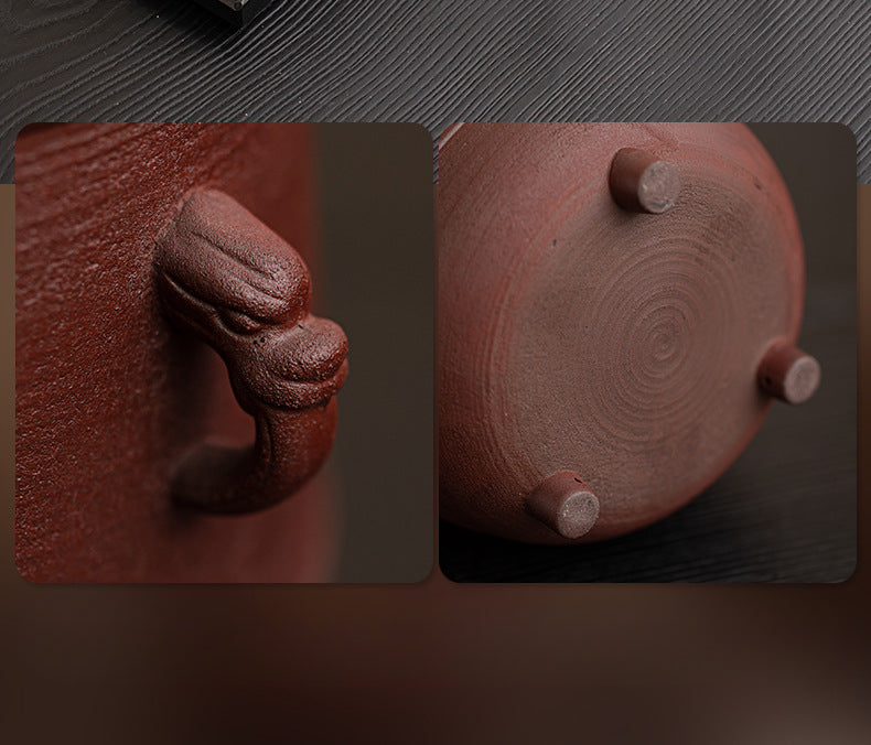 Gohobi Traditional Teapot and Stove Set 003 Old Rock Mud