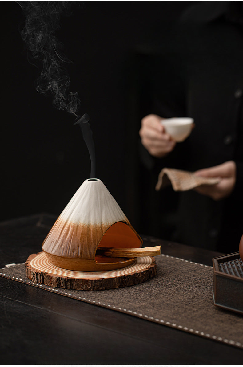Gohobi Mount Fuji Ceramic Incense Fireplace