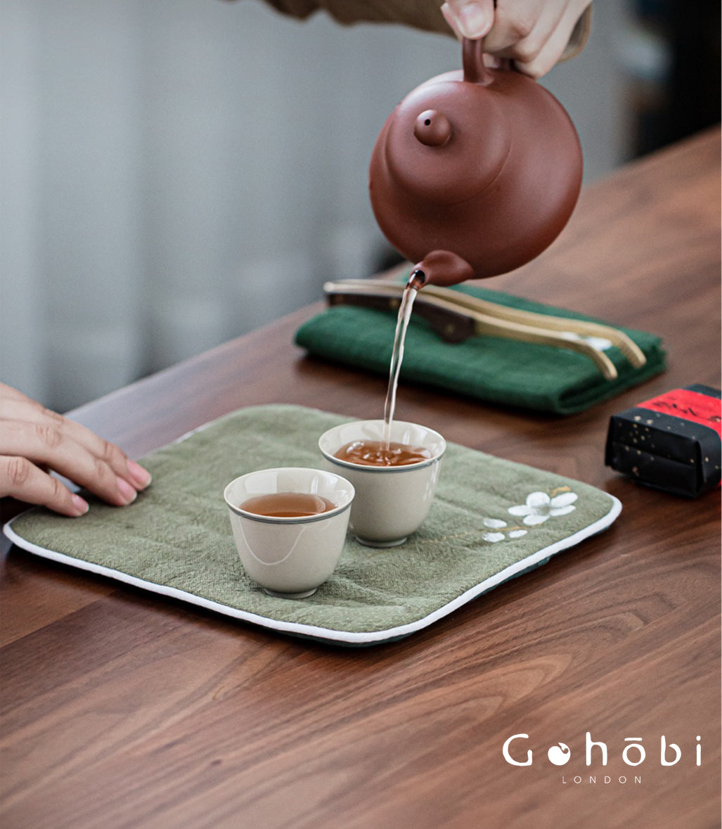 Gohobi Handmade Cotton Linen Tea Towel – Japanese Style Absorbent Zen Tea Cloth