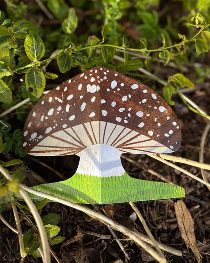 Mortlake Papers Brown Mushroom Shaped Greeting Card [Made in the UK]