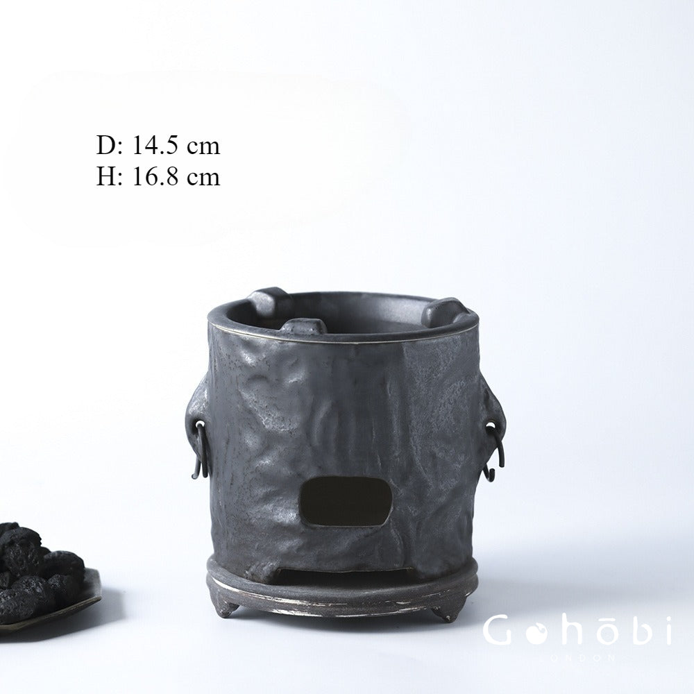 Gohobi Firewood Shino Beam Pot – Handmade 1L Ceramic Teapot