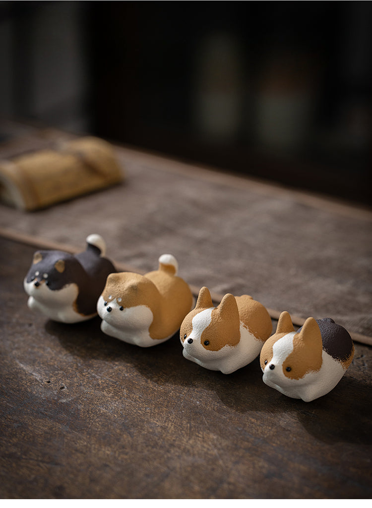 Gohobi Ceramic Handmade Purple Sand Yixing Tea Pet Ornaments