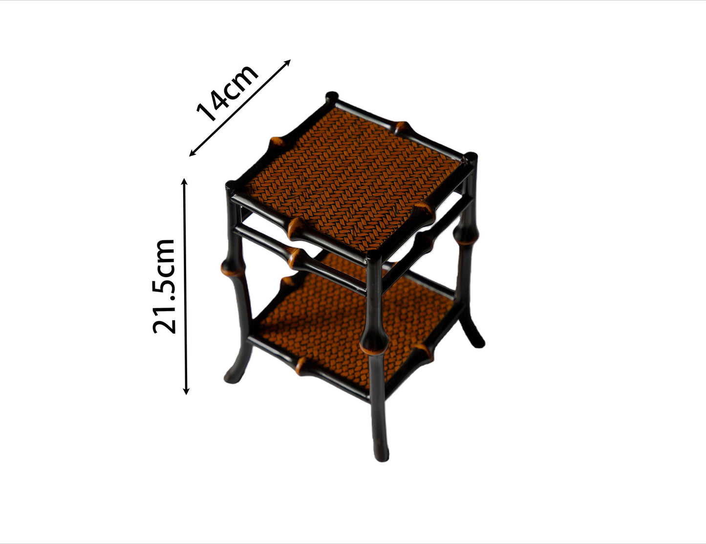 Gohobi Handmade Bamboo Flower Stand – Small Desktop Zen Tea Room & Orchid Display Table