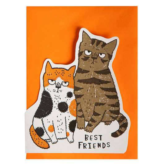 Gohobi x Archivist Gallery Grumpy Cats | Letterpress Cards | Cut-out Cards [Made in the UK]