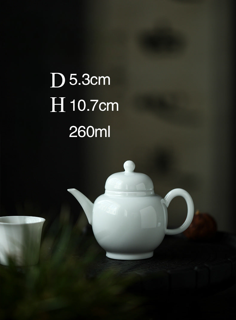 Gohobi Jingdezhen Sweet White Porcelain Teapot Set