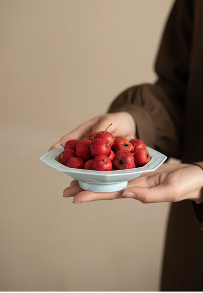 Gohobi Traditional Japanese Glazed Fruit Nuts Small Plate - Octagon 005