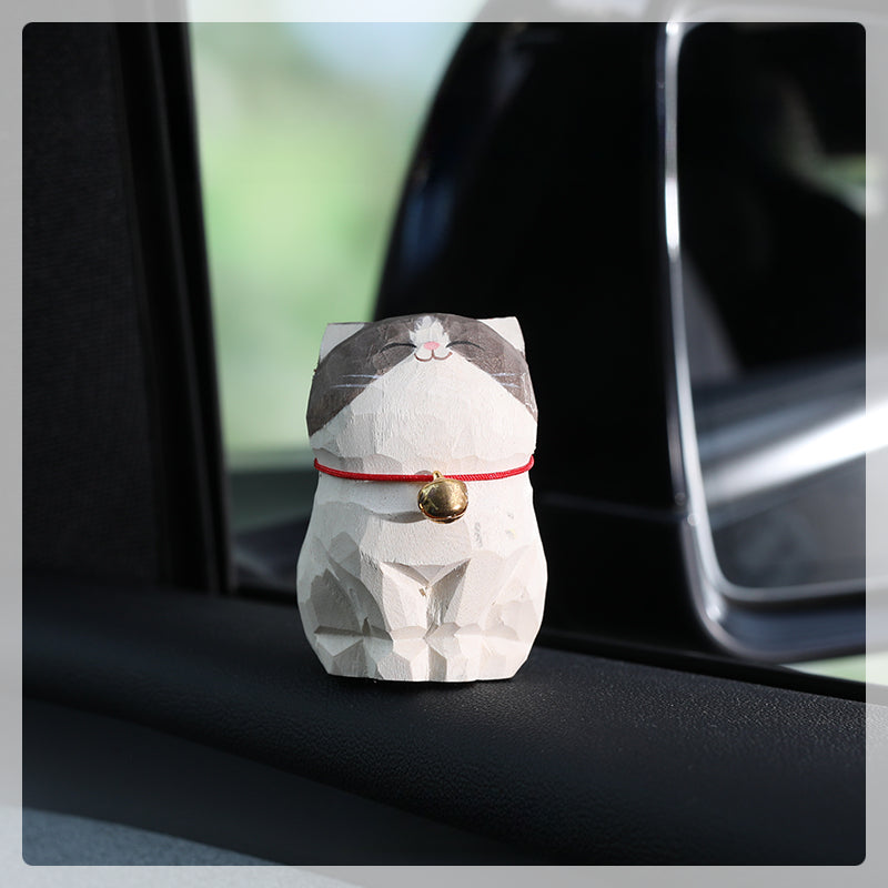 Gohobi Handcrafted Large Wooden Ragdoll Cat Ornament