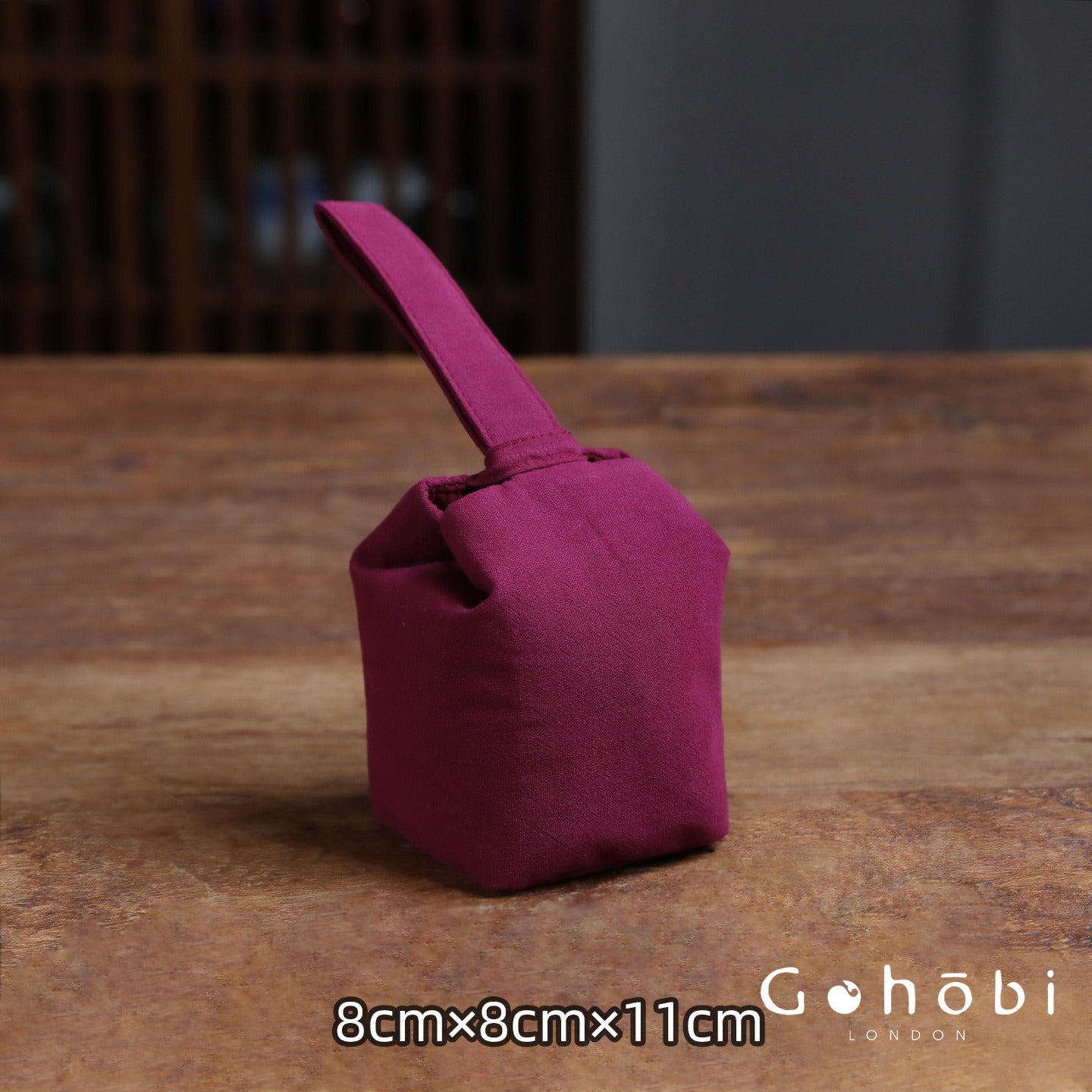 Gohobi Classic Travel Teaware Bag – Plain Cotton Tea Set Storage & Outdoor Carry Case